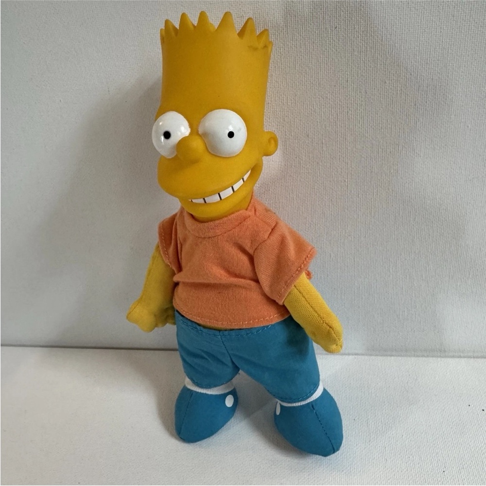 Vintage 1990 Bart Simpson Plush Doll Burger King